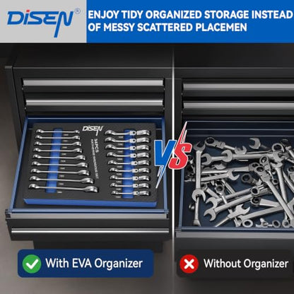 Metric and SAE Combination Wrench Set with EVA