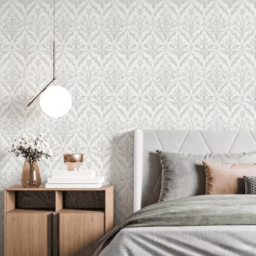 Peel and Stick Wallpaper Vintage Boho Beige Leaf Contact Paper Floral Thicken Self Adhesive Decorative Flower Peel and Stick Wallpaper Removable for Bedroom Bathroom Cabinets Botanical Roll