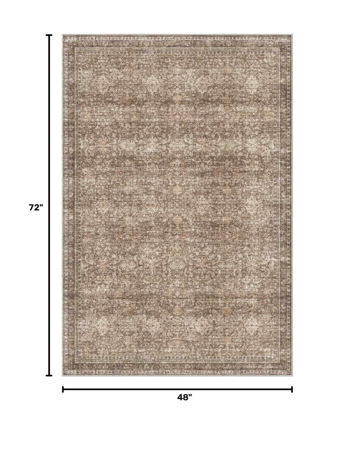 4x6 Area Rugs (Dark Brown / 4' x 6' (Rectangular))
