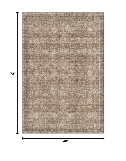 4x6 Area Rugs (Dark Brown / 4' x 6' (Rectangular))