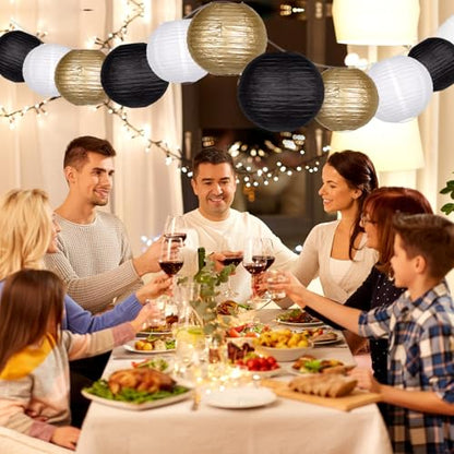 Round Chinese Paper Lanterns Decorative 15pcs for Wedding Birthday Party Baby Showers Decoration¡­