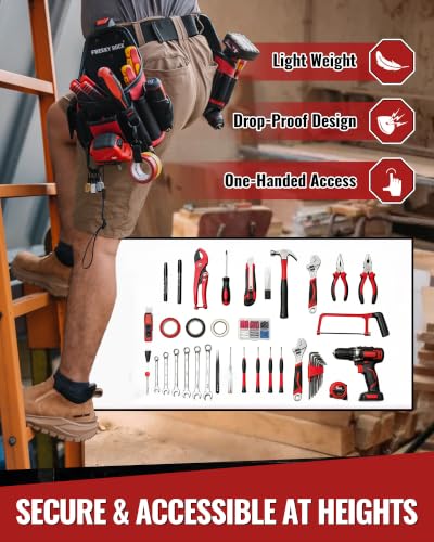 Electrician Tool Pouch with Quick Detach Belt Clip