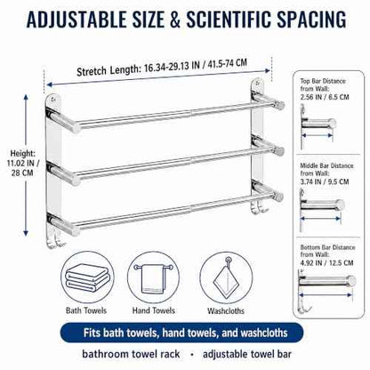 Expandable Bathroom Towel Rack 16.34 (Expandable Bathroom Towel Rack)