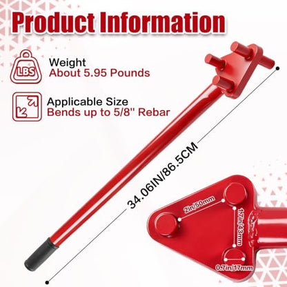 Manual Rebar Bender (Red)