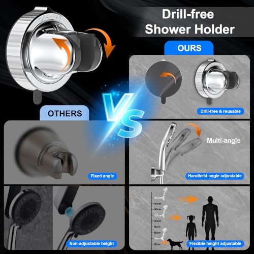 Dual Rainfall Shower Head With Handheld (Chrome)