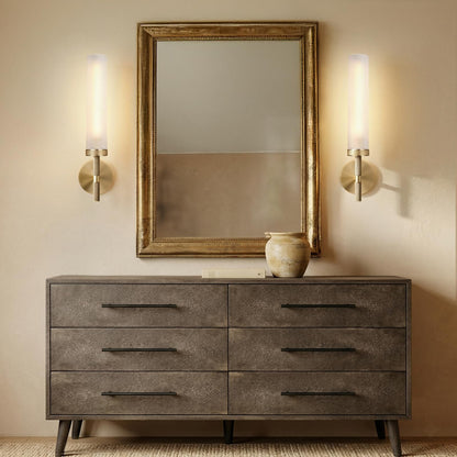 20" Knurled Brass Bathroom Wall Sconces (20-IN-Brass-1PC)