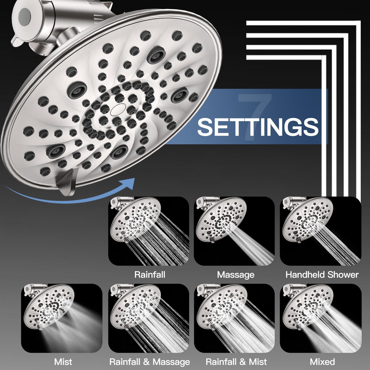 Shower Head with Handheld Combo (Brushed Nickel)