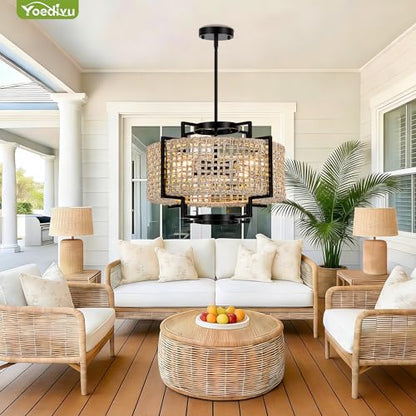 Rattan Chandelier