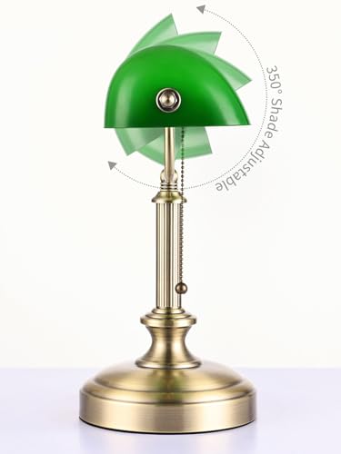 One Min Quickly Replacement Glass Shade Banker Desk Lamp