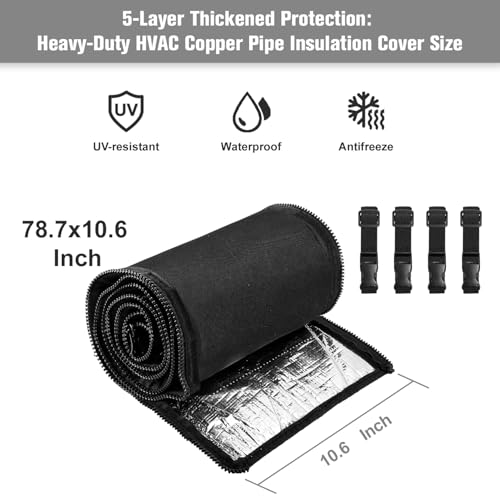 5 Layers HVAC Copper AC Line Pipe Insulation Cover