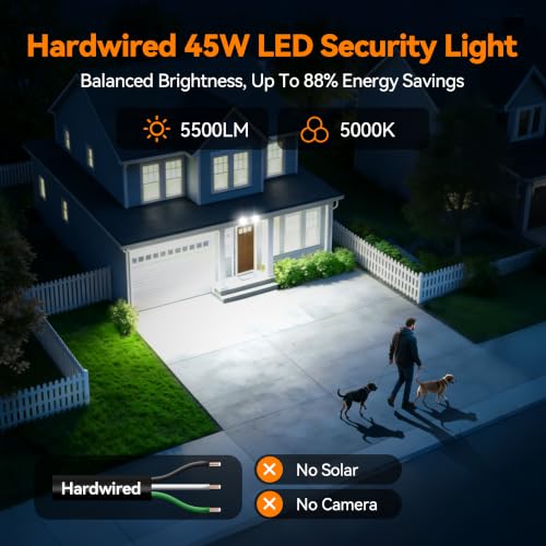 45W 5500LM Switch Controlled LED Security Lights