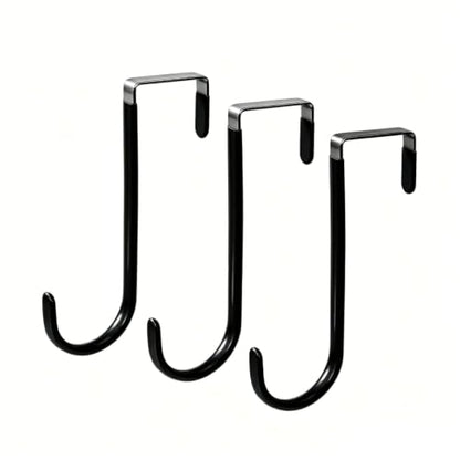 Over The Door Hooks 3 Pack Door Hanger Hooks with Rubber Liner