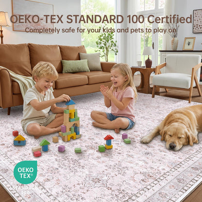 4x6 Area Rugs (Pink / 4' x 6' (Rectangular))