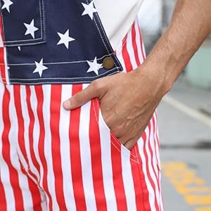 Overalls for Men Shorts Jumpsuit Adjustable Straps Brewery Coveralls with Pockets Festival Bib