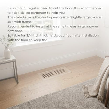 4x10 Inch Oak Floor Register (4x10 / Red-1pcs)