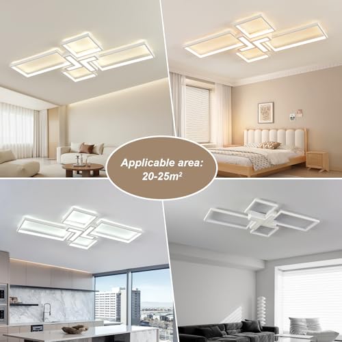 Modern Ceiling Light 35'' 65W 3000K (White / 35 in)