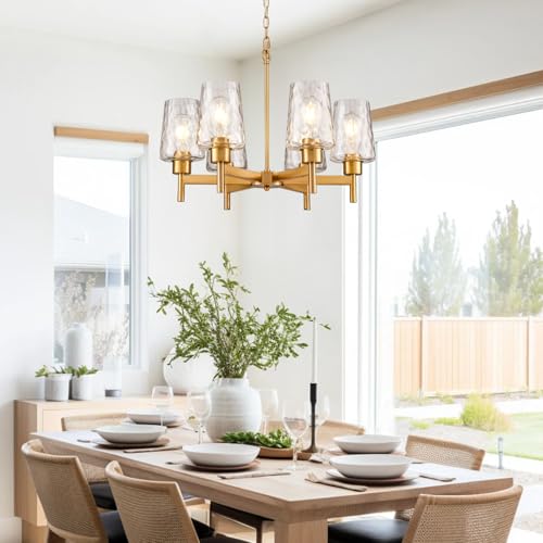 Stone Textured Glass Chandelier