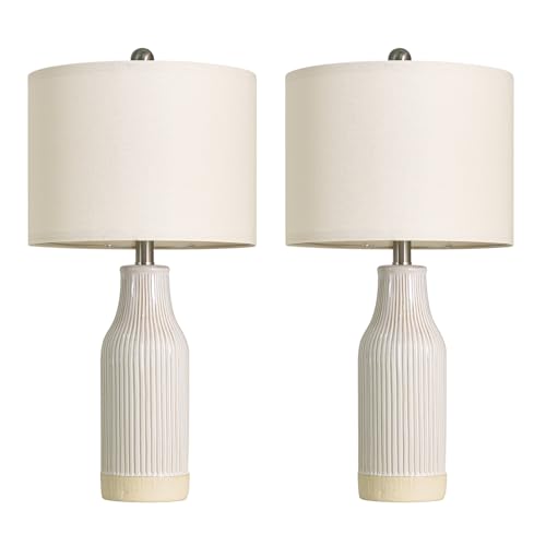 23.75" Modern Ceramic Table Lamps Set of 2