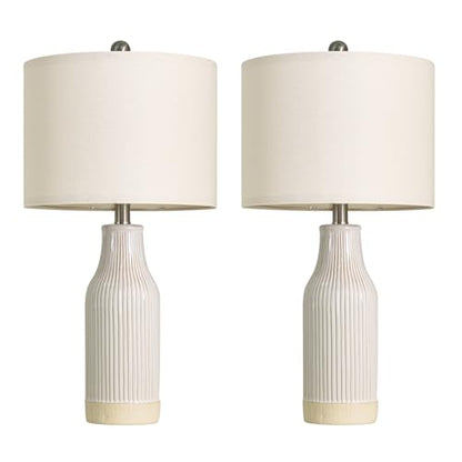 23.75" Modern Ceramic Table Lamps Set of 2