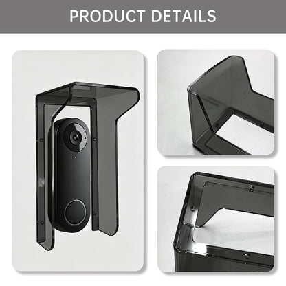 Glare Sun Shade Doorbell Rain Cover (Black Transparent)