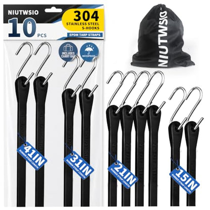 Bungee Cords with 304 Stainless Steel S Hooks