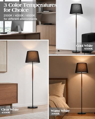 Wood Standing Floor Lamp