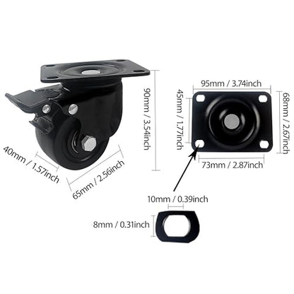 Heavy Duty Casters Set of 4 Casters Wheels