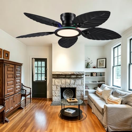 RGB Tropical Ceiling Fans with Lights