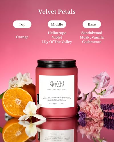 Sandalwood Blossom Fall Scented Candle (Large Jar / Velvet Petals)
