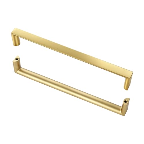 10 Pack Cabinet Pulls Brass Drawer Handles for Kitchen Cabinets