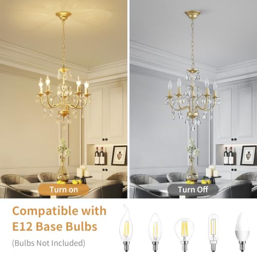 Modern Crystal Chandeliers for Dining Room Light Fixture for Bedroom Living Room Kitchen Entryway Bar Bathroom