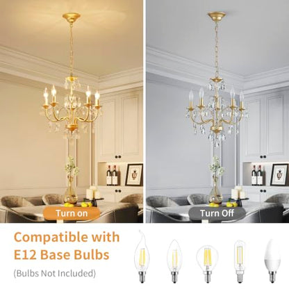 Modern Crystal Chandeliers for Dining Room Light Fixture for Bedroom Living Room Kitchen Entryway Bar Bathroom