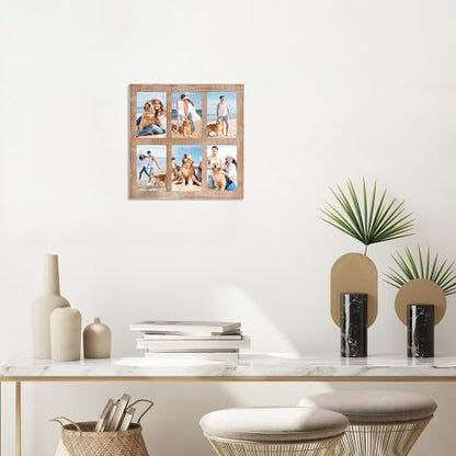 4x6 Picture Frame Collage (Rustic Brown / 13x13in (1Pack))