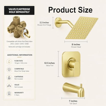 Compatible with Moen Posi