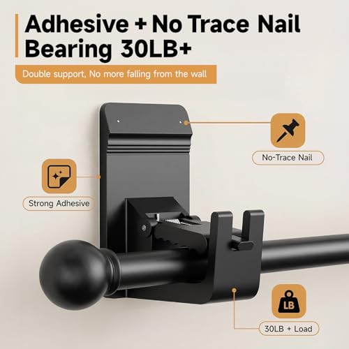 Universal Heavy Duty Curtain Rod Brackets