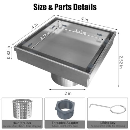 Tile Insert Square Shower Drain