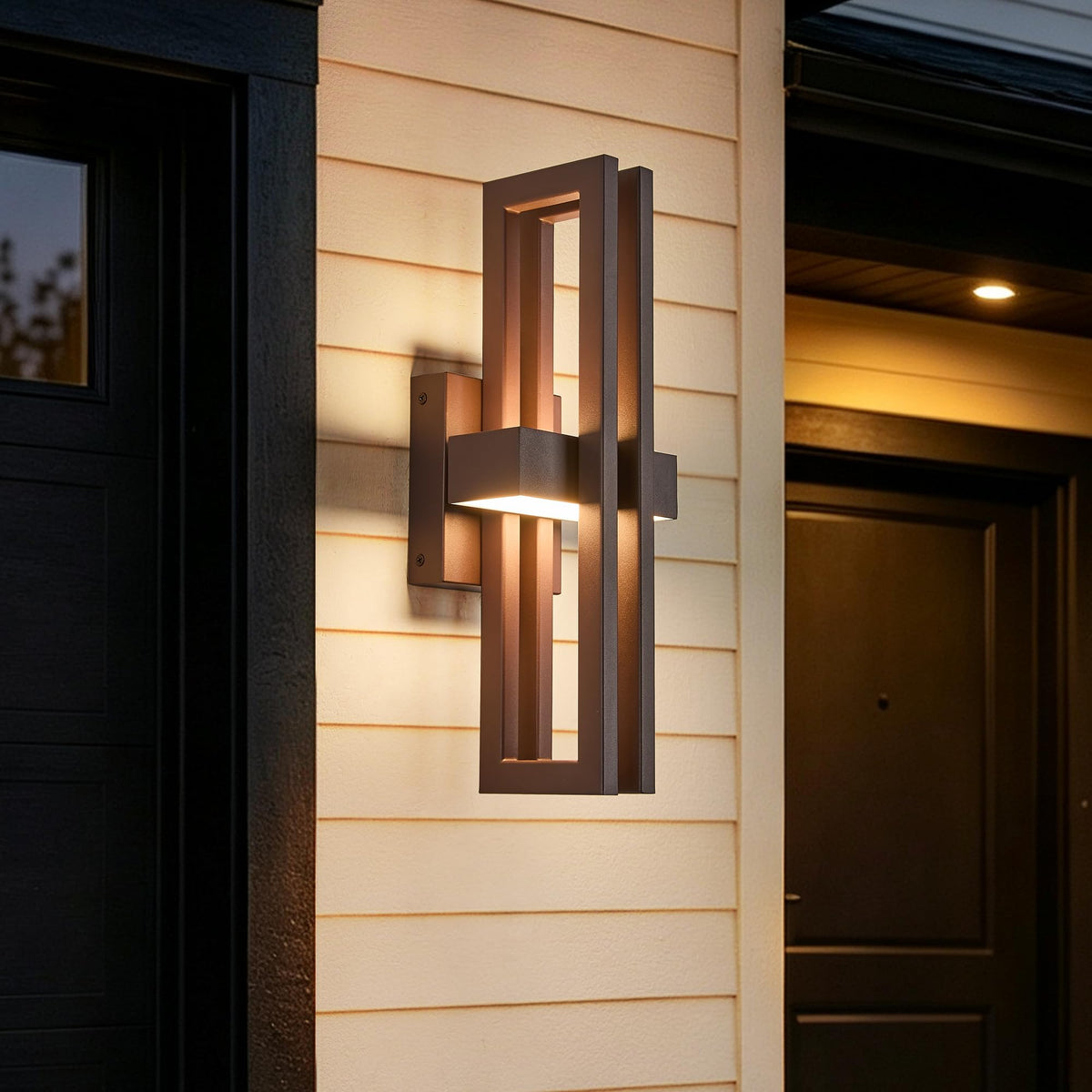 15 Inch Small Porch Light (1Pack Small 15"H Textured Bronze)