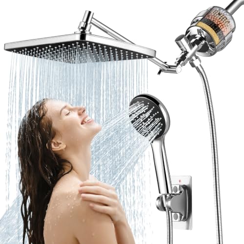 Shower Head with Handheld (D-Chrome / Rectangular 12"(Filter version))