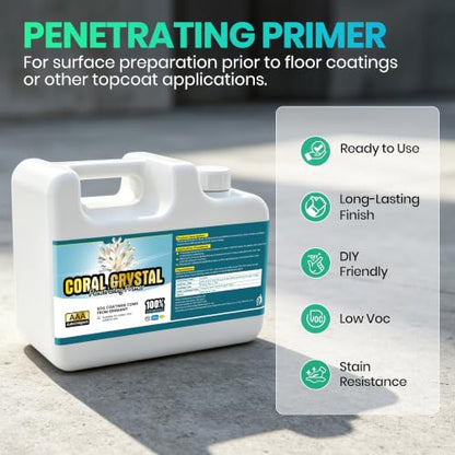 Waterborne Penetrating Primer for epoxy floor 105 Fl Oz (105 Fl Oz (Pack of 1))