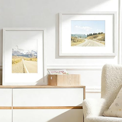 12x16 Solid Wood Frame Set of 12 (White Wood Grain / 12x16)