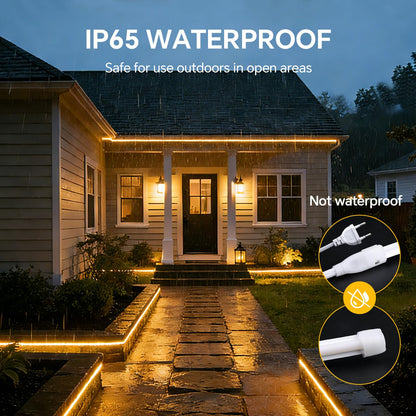 Neon LED Strip Lights Outdoor Waterproof AC 110V Silicone (Warm White)