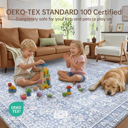 4x6 Area Rugs (Light Blue / 4' x 6' (Rectangular))