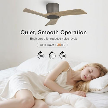 Flush Mount Ceiling Fan without Light 36"