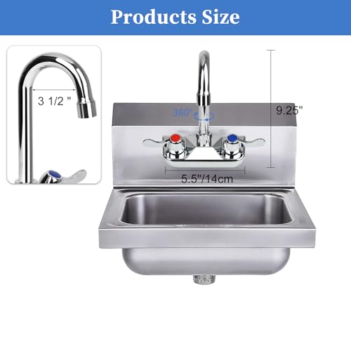 4 Inch Center Commercial Sink Faucet with Gooseneck Spout