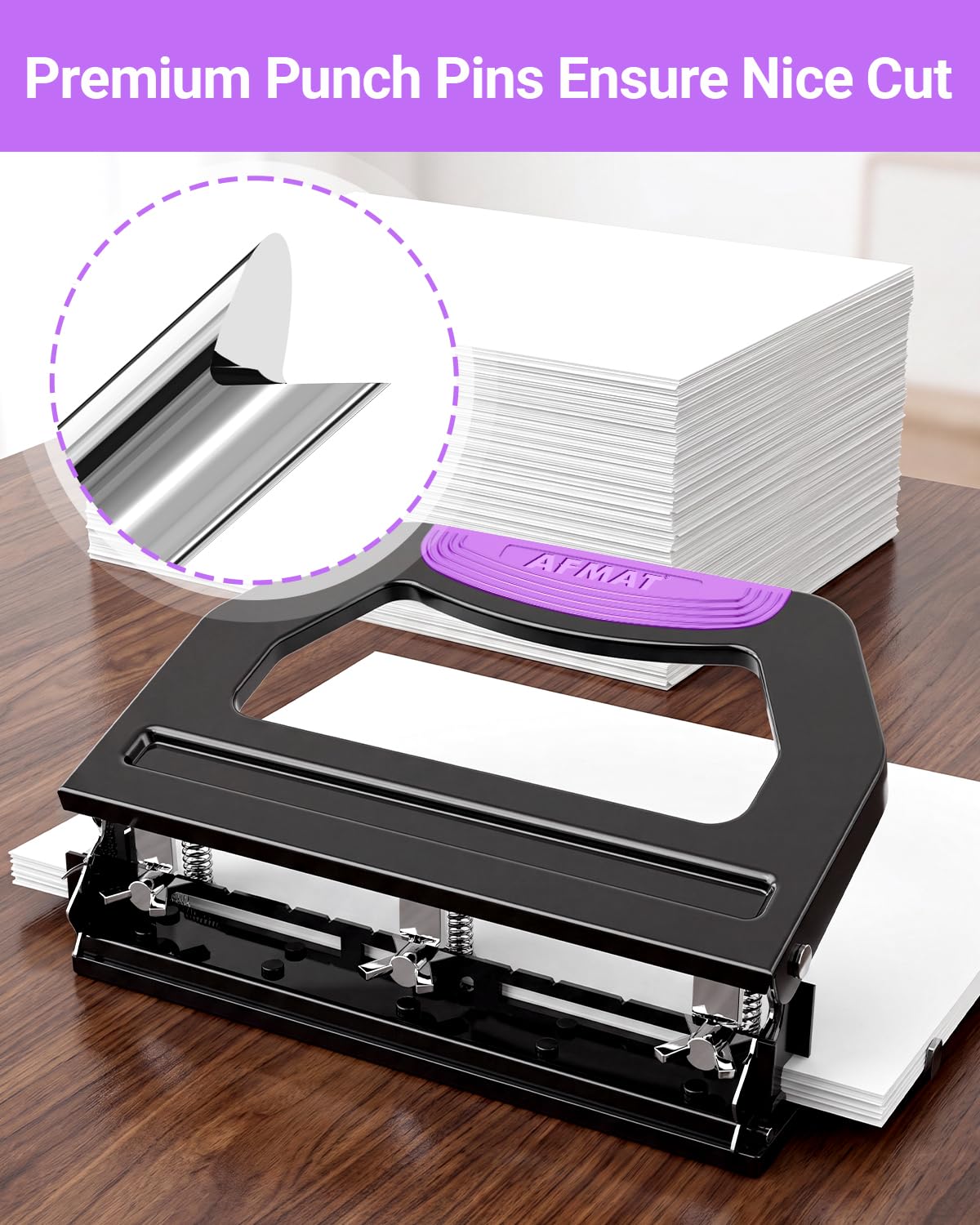HP18 3 Hole Punch Heavy Duty (Purple)