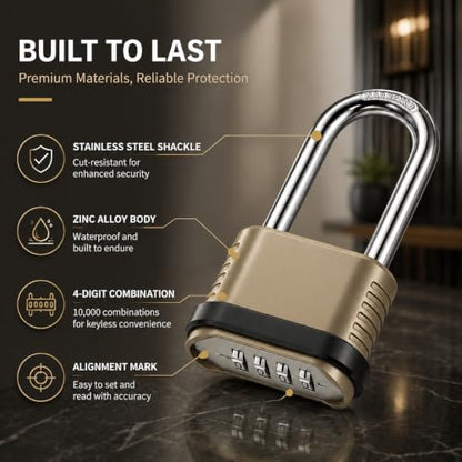2 Pack 4 Digit Combination Lock