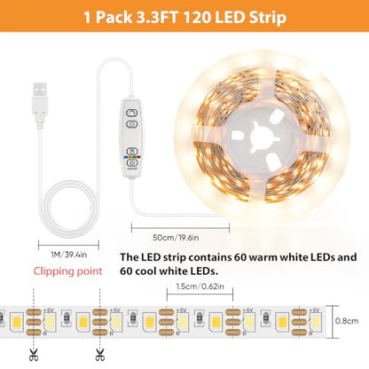 3.3ft 120 LEDs Strip Lights