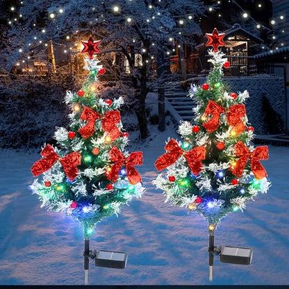 Solar Christmas Tree & Flower Lights