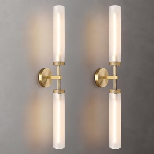 Brass Knurled Wall Sconce 18"
