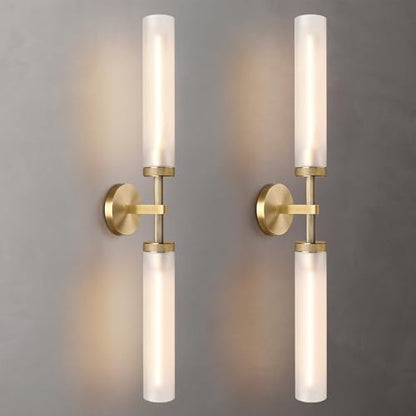 Brass Knurled Wall Sconce 18"